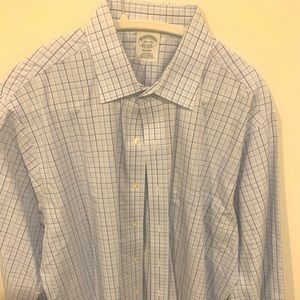 Brooks Brothers blue and white long sleeve shirt large